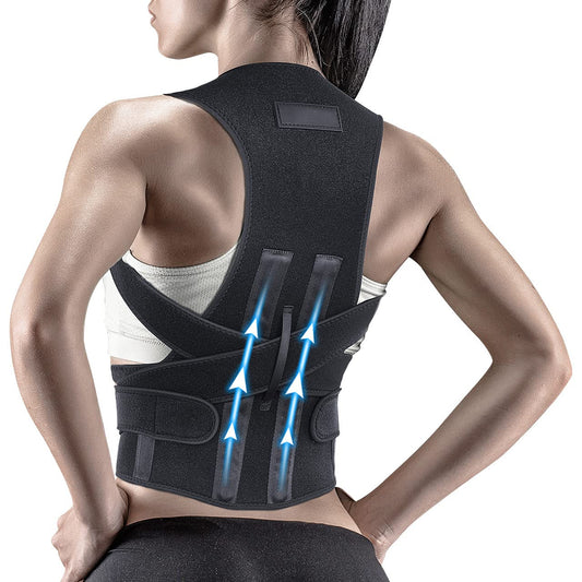 Posture Corrector for Women and Man, Back Brace Support Straightener, Shoulder Lumbar Adjustable Breathable Improve Posture, Neck, Pain Relief Black